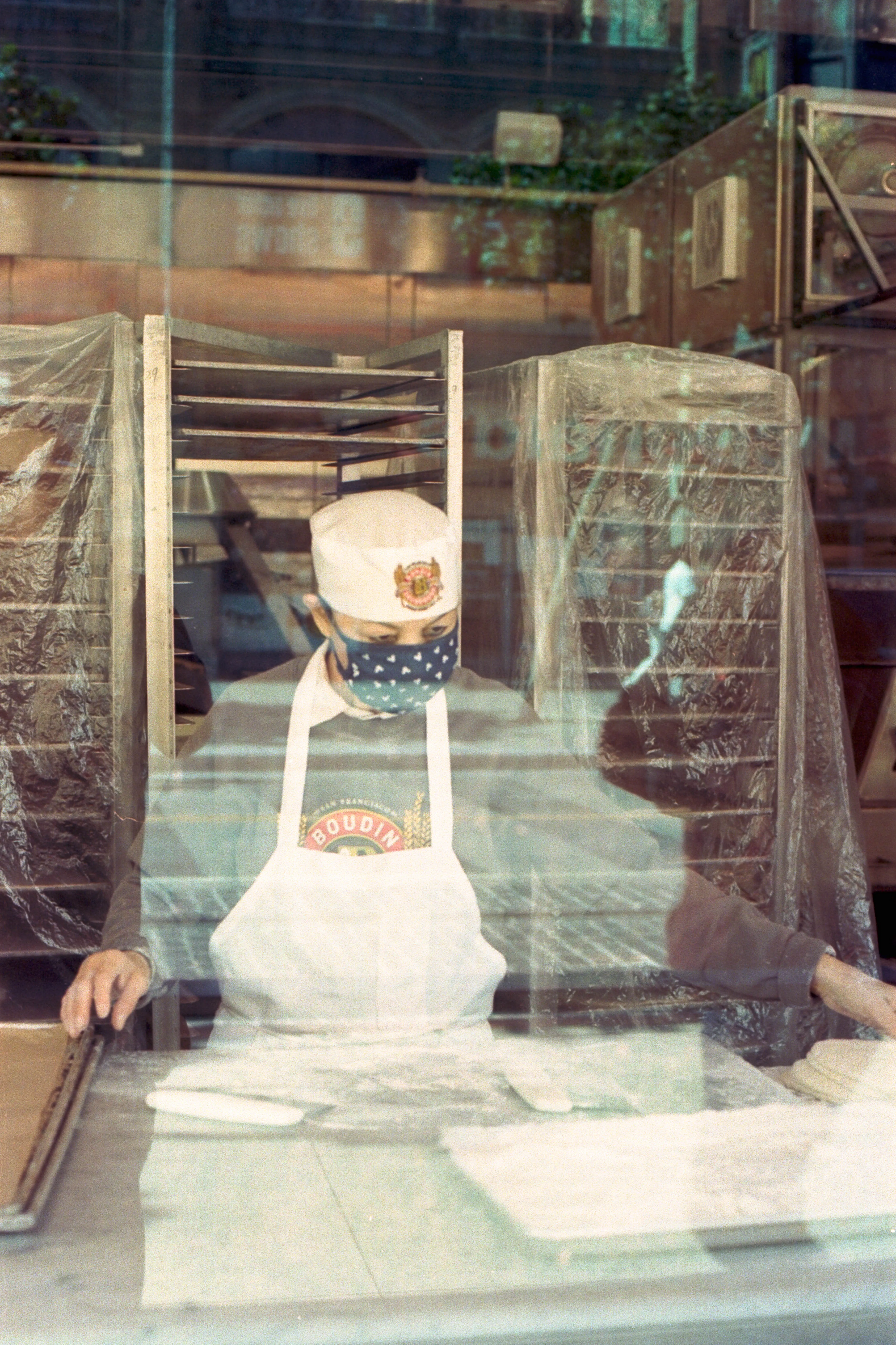 A lady making bread